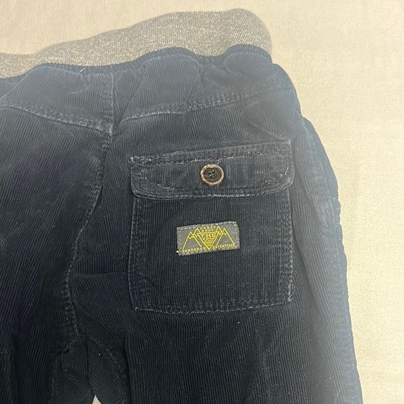 Zara Navy Blue Lined corduroy pants with ribbed elastic Waistband - Picture 4 of 4